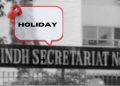 sindh holiday