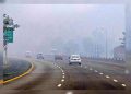 motorway closed due to smog