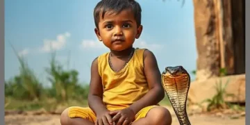 child and cobra